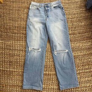 Windsor High-Rise Distressed Boyfriend Jeans Wide Leg (11 Womens)